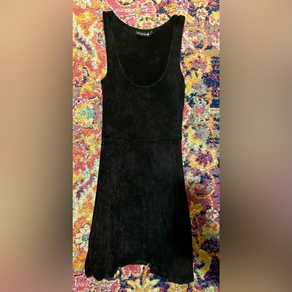 SOURPUSS Mineral Snow Washed Black Skater Dress cottage-core SMALL / MEDIUM EUC - Picture 3 of 13